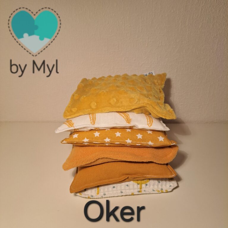 pittenzakjes set oker. 6 stuks €15,-