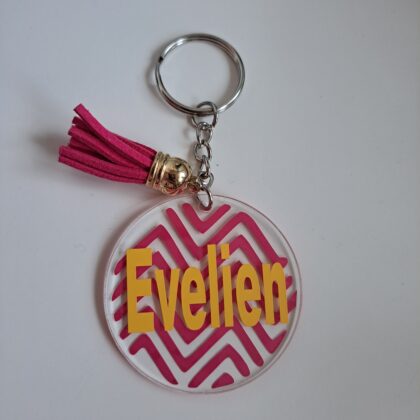 sleutelhanger plexiglas rond